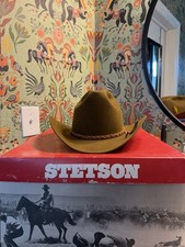 Vintage 3X Fur Felt Stetson Cowboy Hat, Whiskey brown, Size 7