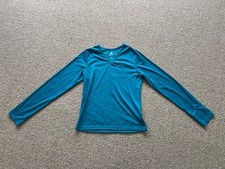 Adidas Climalite Women  s Activewear Blue Long Sleeve Shirt Size Small