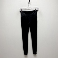 Spanx High Waisted Stretch Shiny Leggings Black Size M Seamless Comfort Ankle