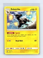Zebstrika 82/214 Rare Lost Thunder Pokemon Card Moderately Played