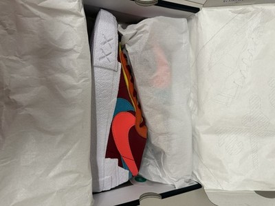 Nike KAWS x sacai Blazer Low Team Red DM7901-600 Leather Sneaker size 12.5