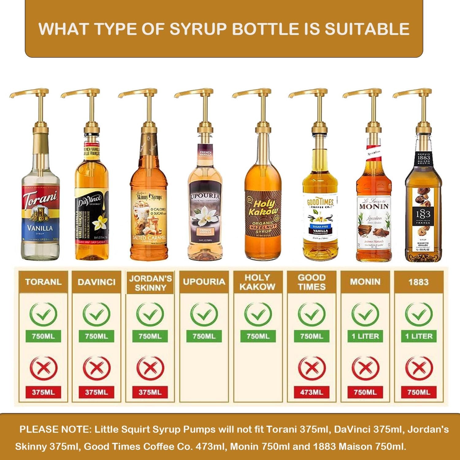 4 Piece Bottle Pump For 750ml Bottle Coffee Syrup Pump Dispenser,