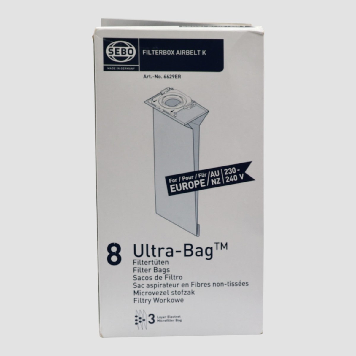 Vhbw Microfiltro Igienico Compatibile Con Sebo Airbelt K1 E K Series - Ricambio Verde - 6