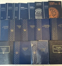 Lot Whitman Albums Canadian Coins Cent Nickel Dime Quarter Half Dollar included