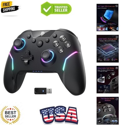 X20 Wireless Gaming Controller with RGB Backlit, 2-Stage Hall Effect Sticks, ...