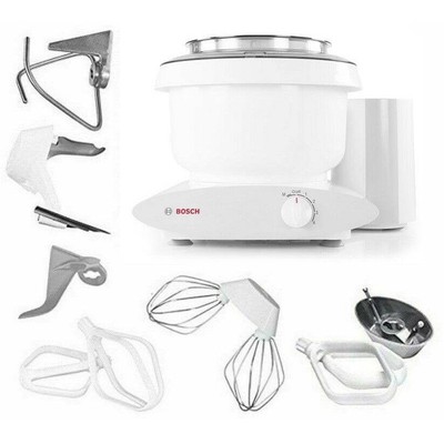 NEW! White Bosch Universal Plus Mixer With Bakers Package