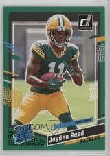 2023 Panini Donruss Rated Rookie Press Proof Green Jayden Reed #334 1i5t