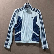 Adidas Track Jacket   Light Blue  Navy  NWOT Women's Small