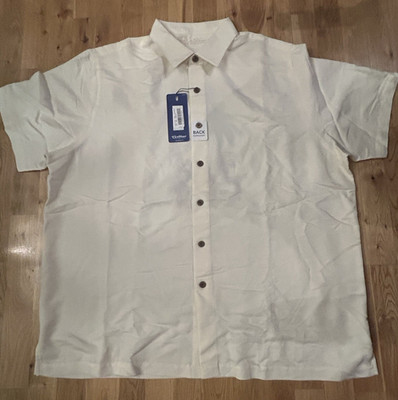 Caribbean Men's Hawaiian Shirt White XL Lose the Cracker Polly Wants A Cocktail