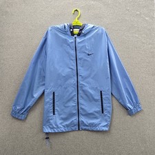 Nike Boys Jacket L 12-14 Blue Nylon Polyester Activewear Zipper Long Sleeve