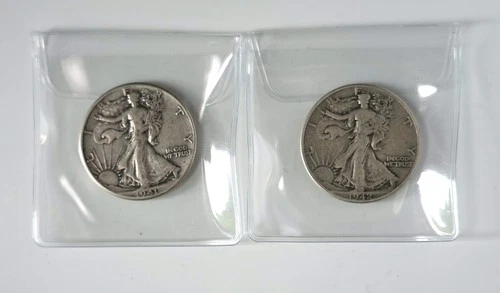 1941 & 1942 Walking Liberty Half Dollar Lot - Circulated Silver -