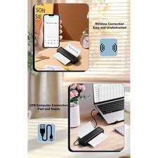 Portable Wireless Thermal Printer For Home Office Travel Use Compact Inkless