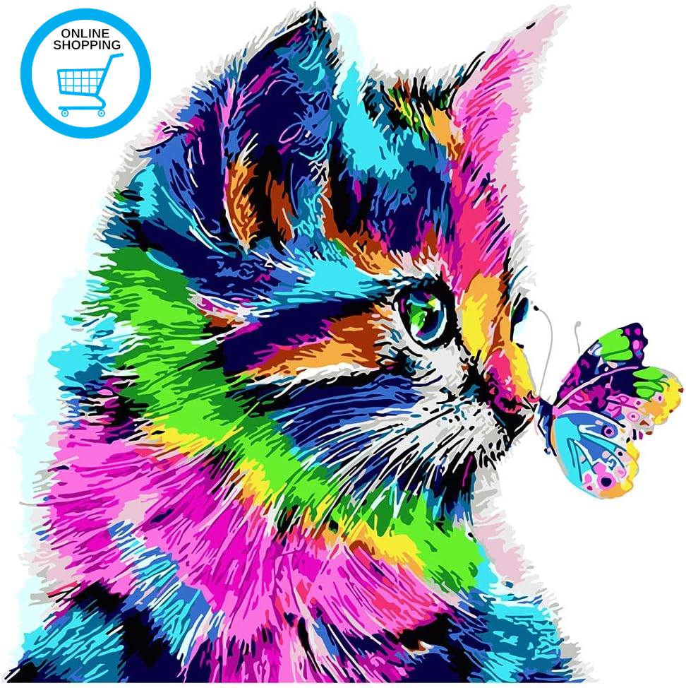 Painting by Numbers Kits, DIY Paint by Numbers for Adults Beginner, Canvas Oil P
