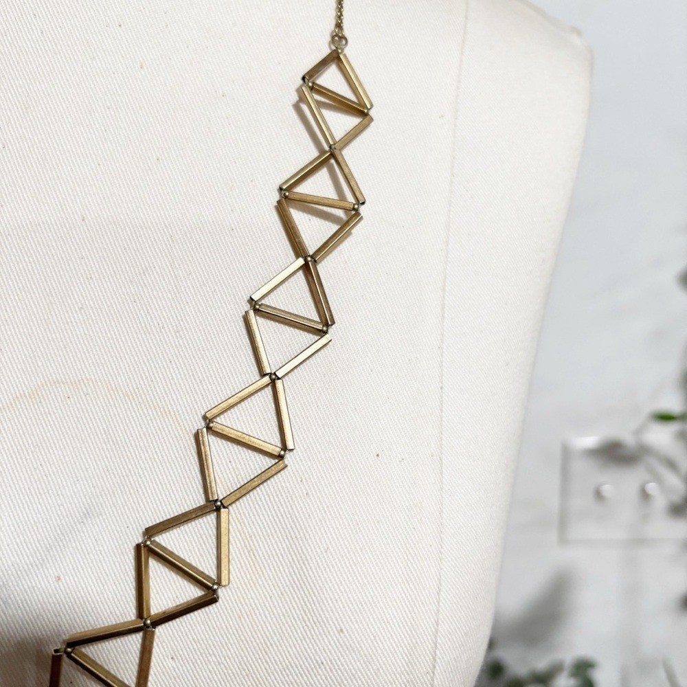 Madewell Geometric Triangle Statement Necklace  G… - image 3