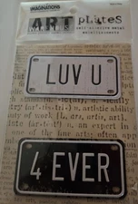 creative imaginations art plates stickers LUV U 4 EVER
