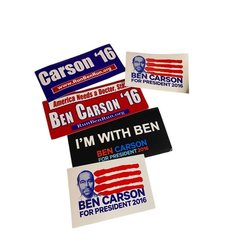 2016 Ben Carson for President Bumper Stickers Postcards Lot of 5