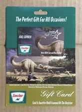 1999 Vintage Sinclair Gasoline Dinosaur Gift Card w/ Original Hanger (No Value)
