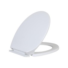 HOROW Toilet Seat Oval Elongated Quiet-Close Lid Easy Clean Change Hinges