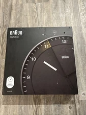 Braun Classic Large Analogue Wall Clock with Silent Sweep Movement, BC17B.