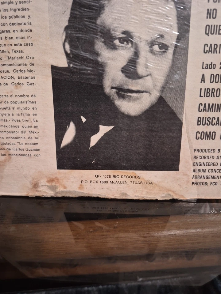 Carlos Guzman Con Mariachi - La Costumbre LP SEALED Media: Mint Sleeve: Good Foto 4 de 4