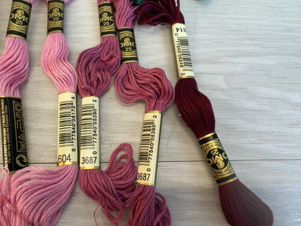 Vintage DMC 25 Mouline Special Cotton Embroidery Thread Lot Of 37 Made In France - Image 4 of 4