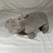 HTF Jellycat Mellow Mallow Hippo Plush Large Stuffed Gray Squishy London 15"