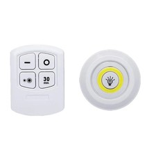 Remote Control LED Push Lights Under Cabinet Dimmable Timer Battery Operated