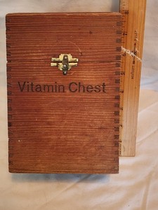 Antique Vitamin Chest with Original Tubes/Bottles