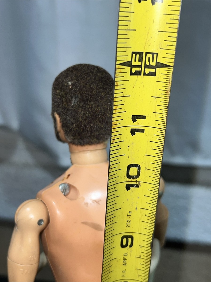 VINTAGE 1964 Talking GI Joe Action Figure Brown Fuzzy Hair