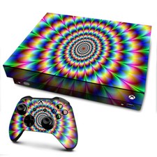Xbox One X Console Skins Decal Wrap ONLY Trippy hologram dizzy