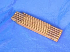 Lufkin X46 Red End 6' Wood Extension Rule w/ Brass Extension & End VINTAGE Ruler