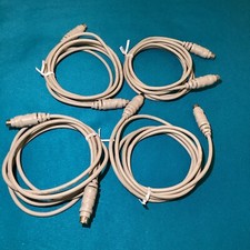 Lot of 4 PS/2 Extension Cable Mini 6 Pin DIN Female to Female 6 ft