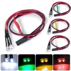 2PCS LED Light Kit Truck Lights Headlights Taillight RC Crawler Car 1/10 SCX10