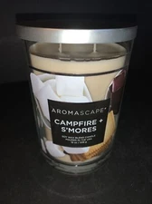 Chesapeake Bay AROMASCAPE 19 oz CAMPFIRE + SMORES Double Wick TUMBLER Candle