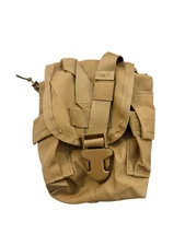 USMC 1 Quart MOLLE Canteen Cover Pouch Coyote Brown Utility Carrier EXC