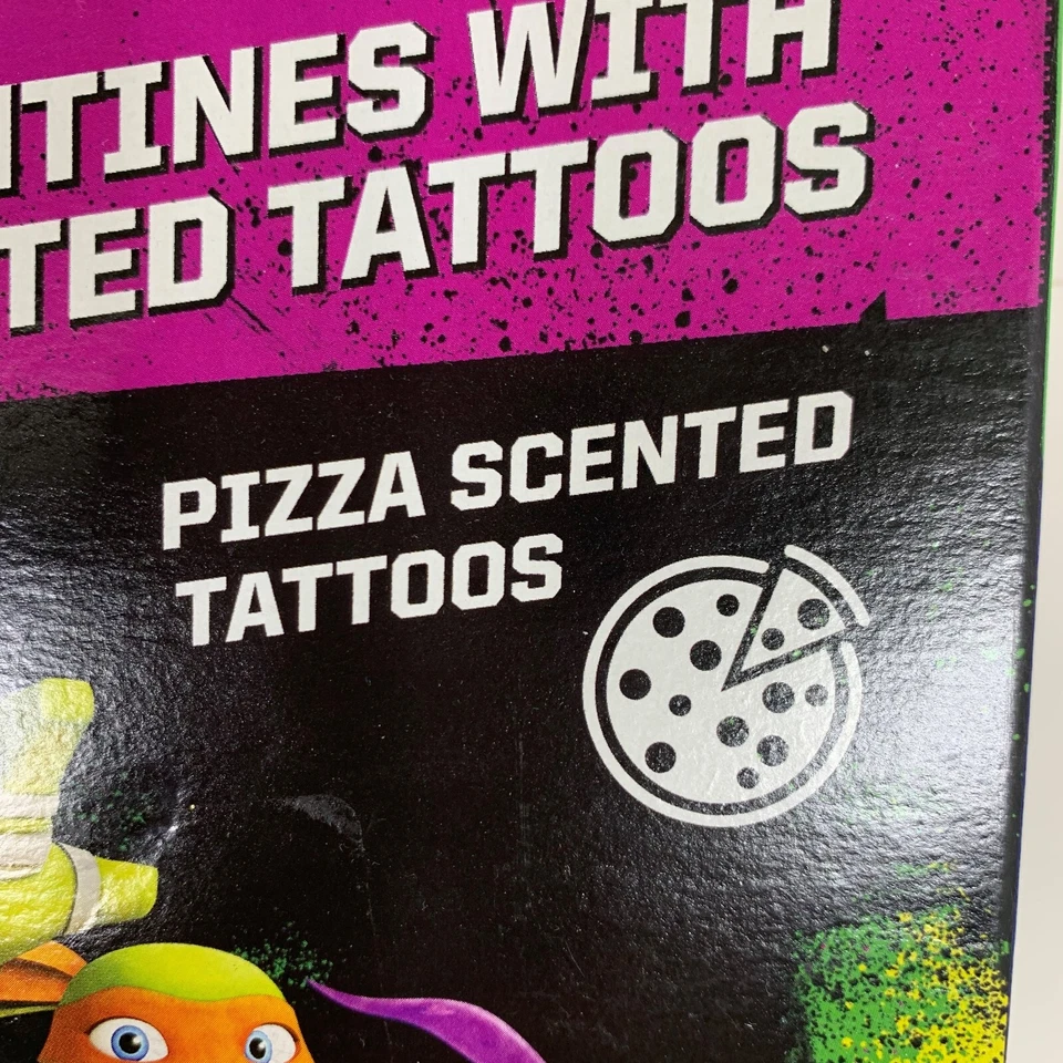 32 Ct Exchange Ninja Turtles Valentines Classroom Scented Tattoos Nickelodeon - Image 2 of 4