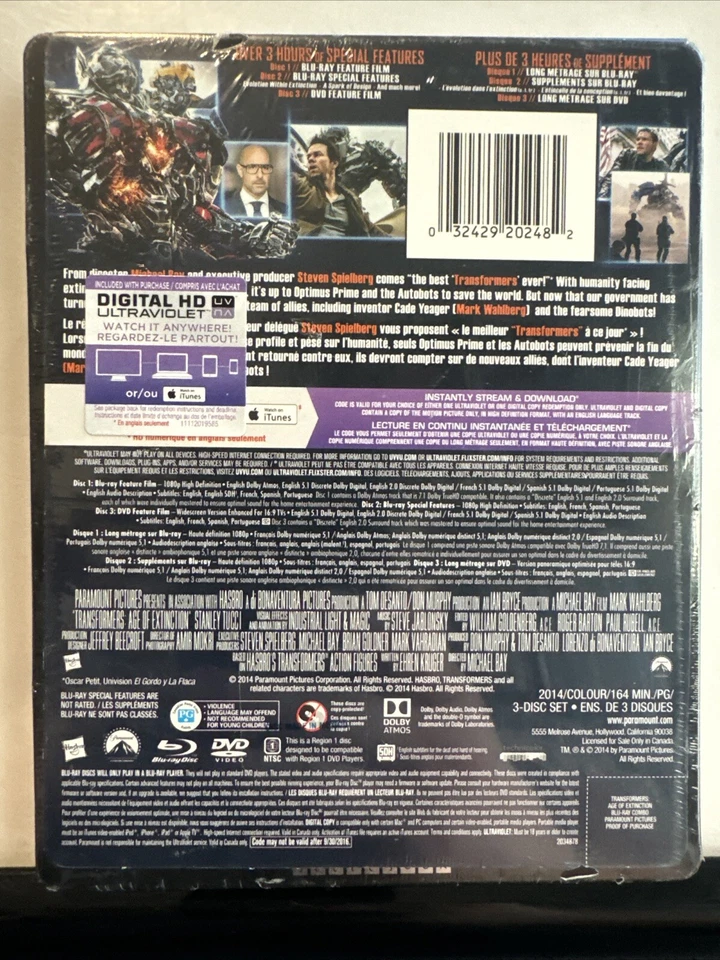 Transformers Age of Extinction (2014) Exclusive Blu-ray Steelbook OOP NEW Rare - Image 2 of 2