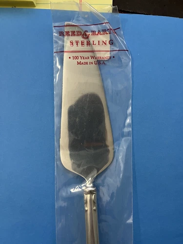 English Chippendale Reed & Barton Sterling Silver Large Cake Pie Serving Knife