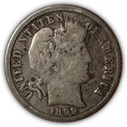 1899-O Barber Silver Dime Fine F Coin #4890