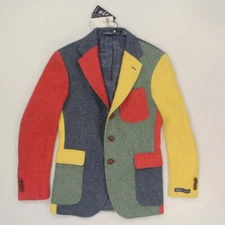 Polo Ralph Lauren Brushed 100% Wool Fun Sport Coat Men's Size 36R Multi NWT $998