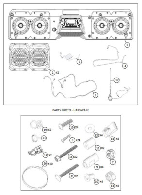 2024-2025 Genuine Kawasaki Ridge HVAC XR Ranch Audio System 99994