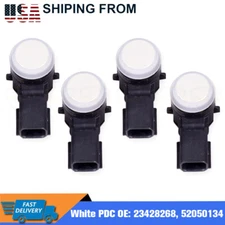 4x 23428268 White Parking Sensor Bumper Aid Backup PDC 52050134 Fit GM Silverado