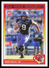 2024 Panini Score Football Emani Bailey ROOKIE Kanas City Chiefs No.394