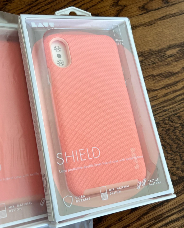 LOTE DE 6 x LAUT SHIELD para Apple iPhone XS / X Funda Protectora Cubierta Resistente CORAL Foto 2 de 4