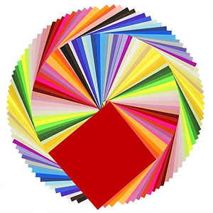 Details About 200 Hojas Caydo De 50 Colores Vivos De Papel De Origami De Una Sola Cara De 6