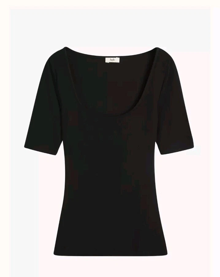 HUSH ASHLEIGH BALERI A SCOOP NECK TOP SIZE S NEW WITH TAGS ON