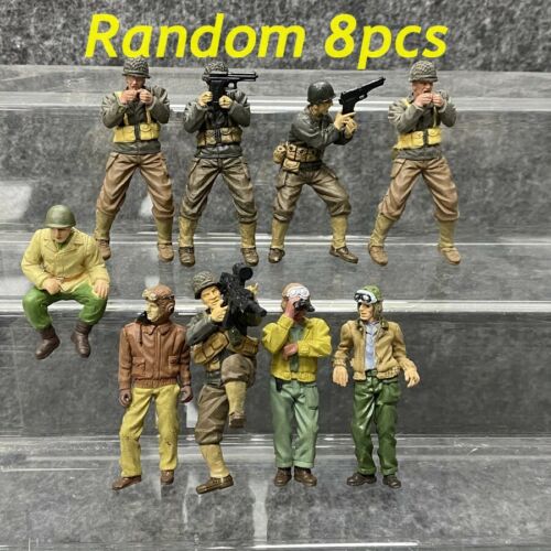 8pcs 2.5'' Forces of Valor WWII German Cavalry US Infantry Soldier Figures - Picture 1 of 9