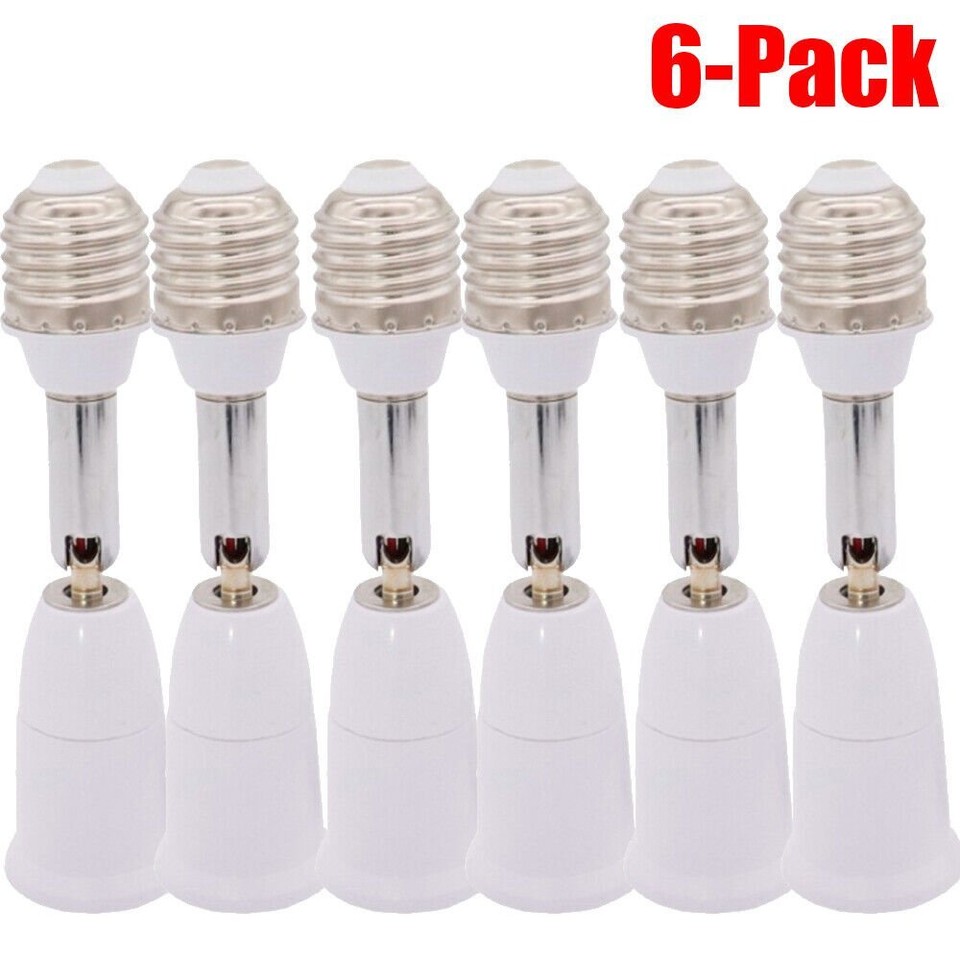 E26 E27 to E26 E27 Light Bulb Socket Converter Adjustable Lamp Extender ...