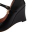 thumbnail 7 - 3 Colors Wedge Heel Buckle Womens Shoes Pumps High Heels Strap 43/44/45 Round D