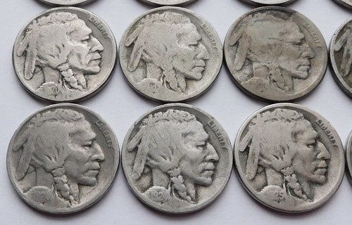 24 Buffalo Nickels AG, 1914/15/16/17/18/19/20/23/24/25/26 PDS 5C coins - Picture 7 of 10